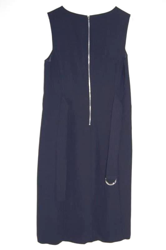 Ellen Tracy Sleeveless Belted Dress Women's Size 12 Round Neckline Zip Closure