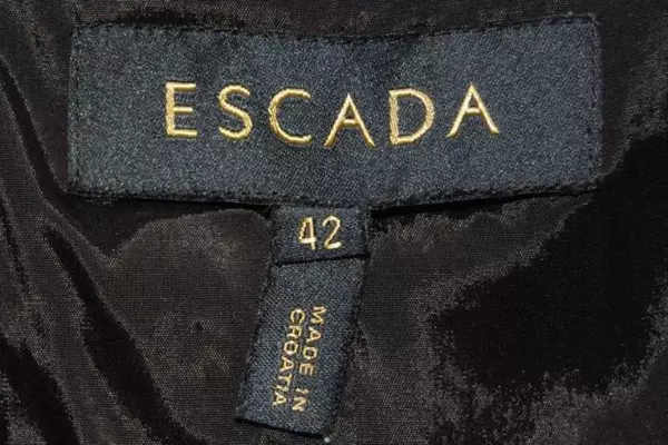 Escada Blazer Jacket Women's Size 42 Black Textured Pockets Collared