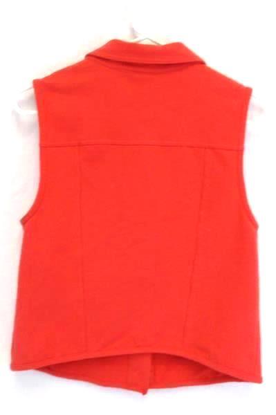 JANA Petites Women's Salmon Sleeveless Button Up Vest Stretch Size Small