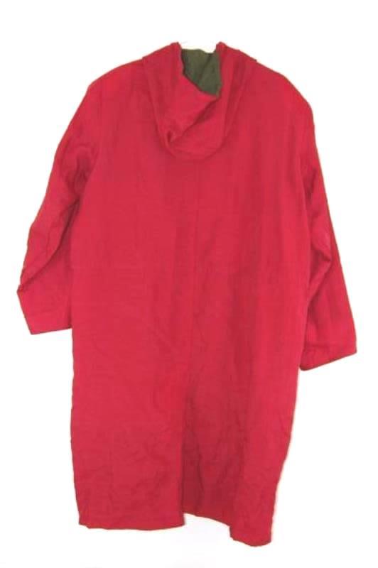 Eddie Bauer Long Hooded Jacket Women's Size Medium Petite Nylon Red Pockets
