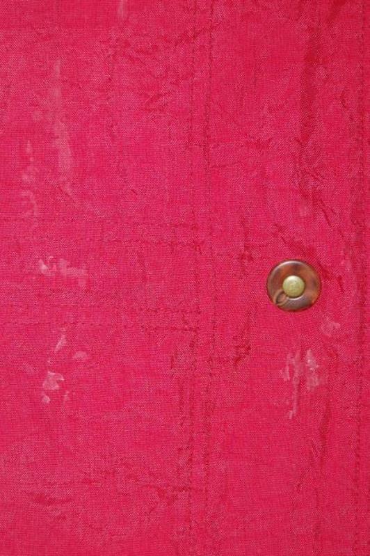 Eddie Bauer Long Hooded Jacket Women's Size Medium Petite Nylon Red Pockets