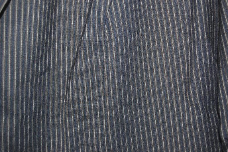 Vintage Talbots Woman's Suit Jacket Size 12W Blue Grey Striped Shoulder Pads