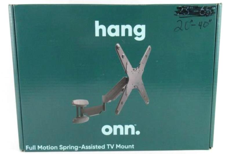 Hang Onn 20-40 In Full Motion Spring Assisted TV Mount Hardware Included Manual
