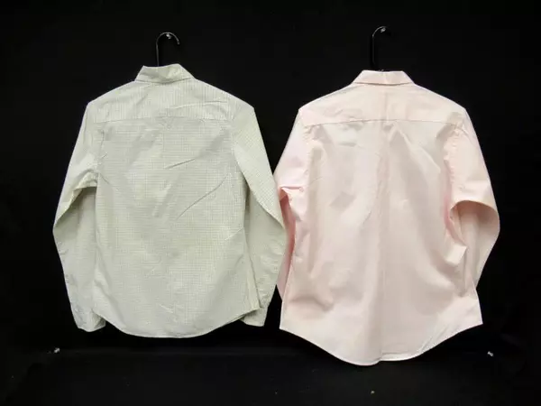 Lot of 2 Vintage Nordstrom Tops Women's Size 10 Long Sleeve Pink Plaid Collared