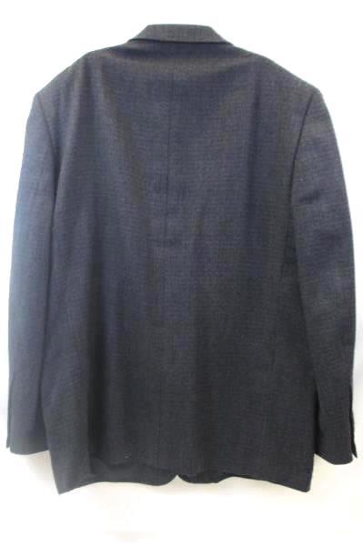 Pronto-Uomo Couture Suit Jacket Dark Gray-Blue Lamb's Wool Lined Men's Size 44R