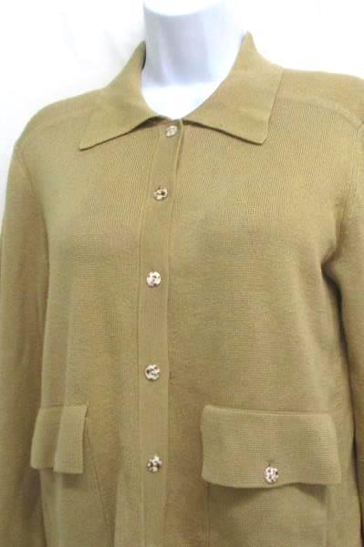Women's Gold Cardigan Sweater 80% Silk Size Medium by Tommy Bahama