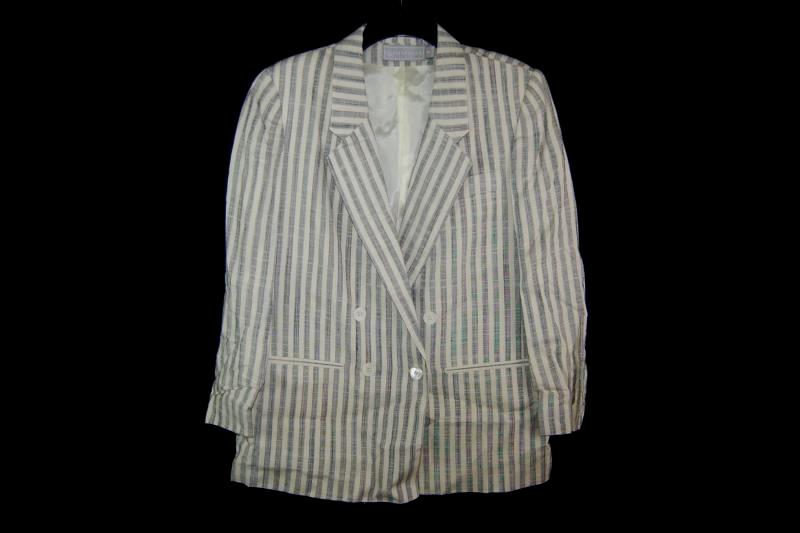 Vintage Evan Picone Suit Jacket Women's Size 8 Striped Jacket Double Breasted