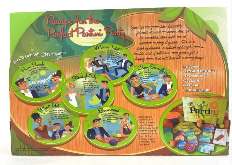 Parker Brothers Partini Board Game Complete Adult Sealed 2008 Party Fun