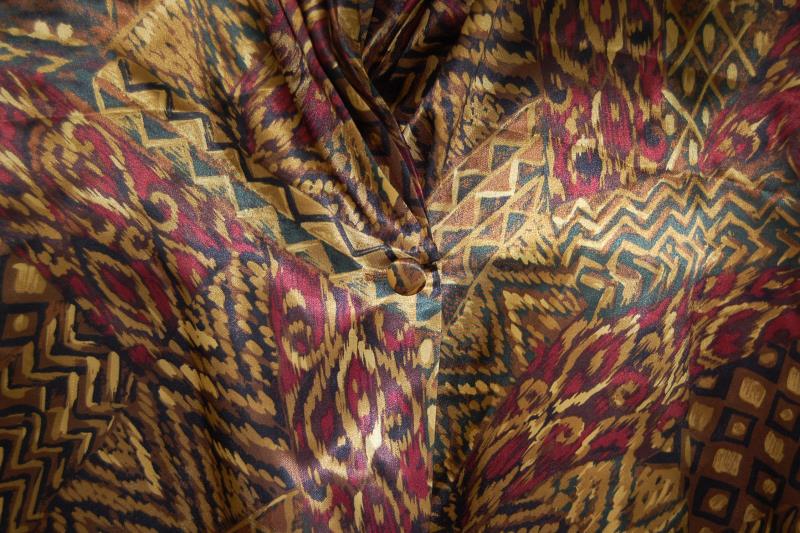 Vintage La Chine Classic By Galinda Wang Satin Top Women's Size 10 Brown Red