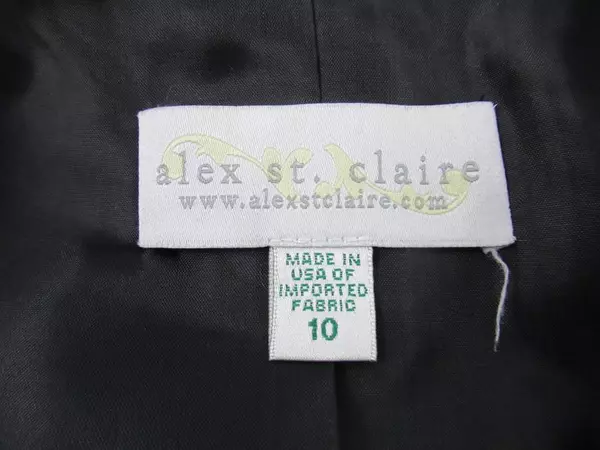 Alex St. Claire Suit Jacket Women's Size 10 Navy Blue USA Made Collared Pockets