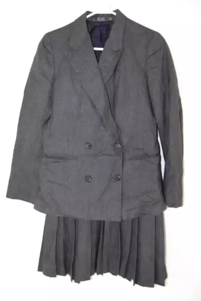 Vintage Nordstrom Women's Jacket Skirt Suit Set Women's Size 10 Grey Red Hues