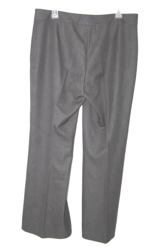 Nine West Dress Slack Pants Women's Size 10 Dark Grey Wide Leg Zip Closure
