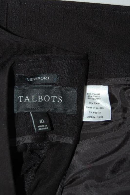 Talbots Newport Jean Pants Women's Size 10 Black Straight Fit Pockets Belt Loops