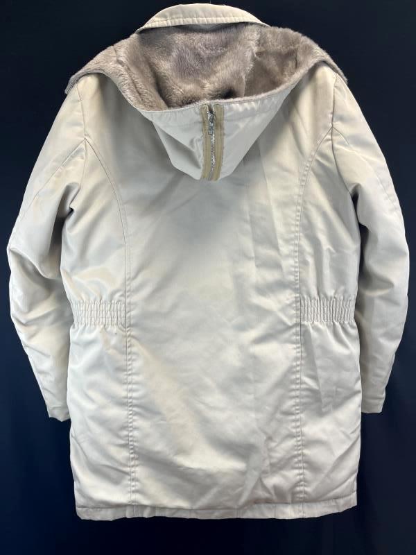 Vintage Sears Coat Jacket Beige Hooded Men's Size Medium Insulated Lined