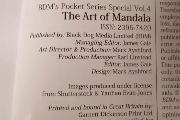 BDM The Art Of Mandala Pocket Sized Coloring Volume 4 May/June 2016