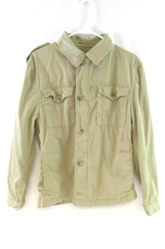Banana Republic Khaki Zip And Button Front Jacket Women's Size Small Tan Pockets