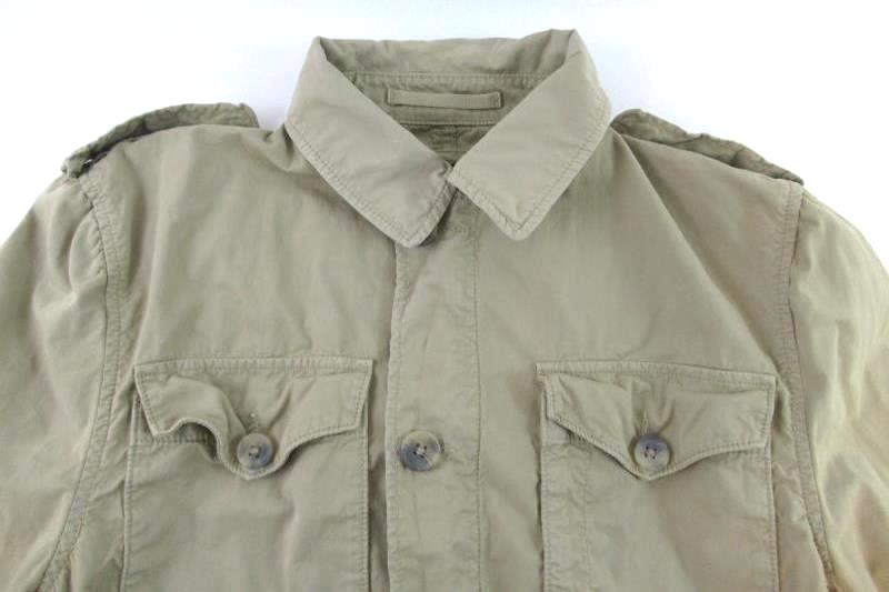 Banana Republic Khaki Zip And Button Front Jacket Women's Size Small Tan Pockets