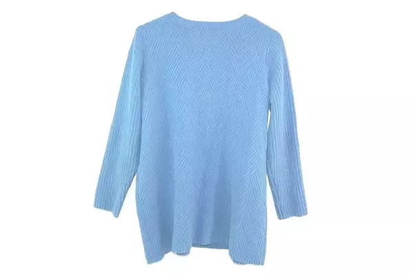Christopher & Banks Petite Knit Top Women's Size Petite Small Blue Long Sleeves