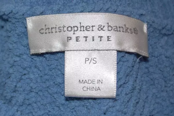 Christopher & Banks Petite Knit Top Women's Size Petite Small Blue Long Sleeves