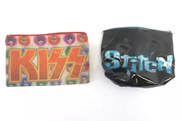 Lot of 6 Cosmetic Bags Kiss Pier One Imports Smile Case Stitch