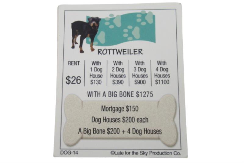 Dog-Opoly Replacement Pieces 5 Metal Pieces Plastic Bones Houses Money Cards