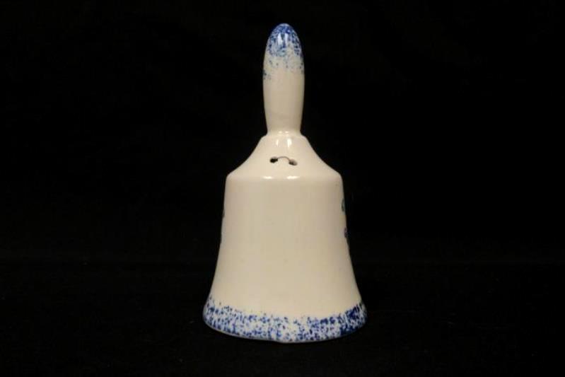 Souvenir Porcelain Bell Wall Drug Store South Dakota White Blue