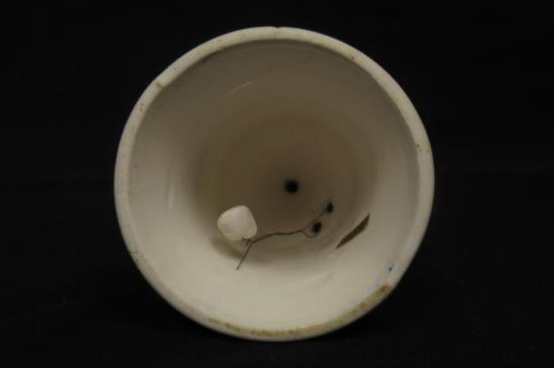 Souvenir Porcelain Bell Wall Drug Store South Dakota White Blue