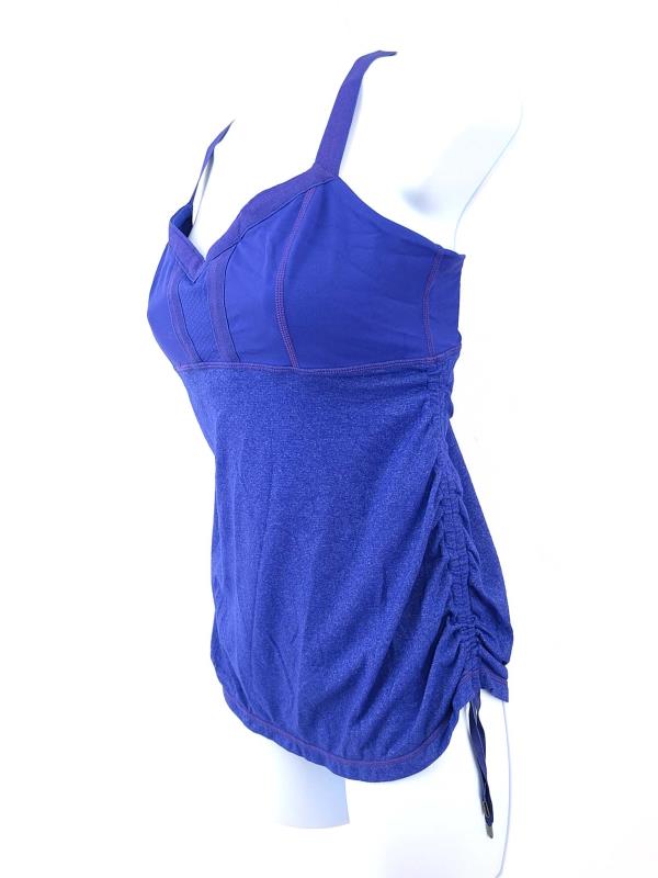 Lululemon Hot Class Women's Activewear Tank Top In Bold Blue Shelf Bra Size 10
