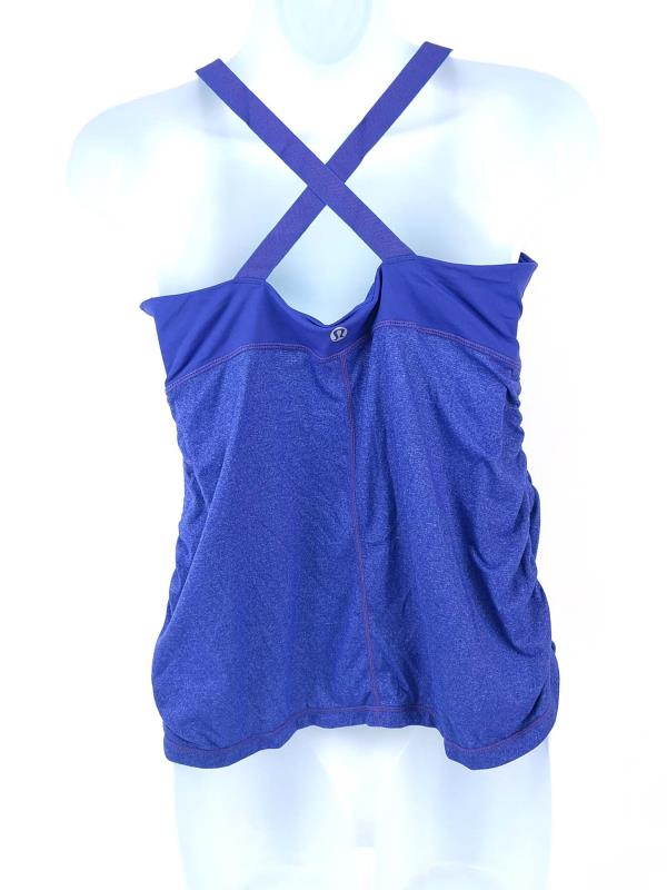 Lululemon Hot Class Women's Activewear Tank Top In Bold Blue Shelf Bra Size 10