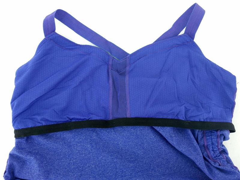 Lululemon Hot Class Women's Activewear Tank Top In Bold Blue Shelf Bra Size 10