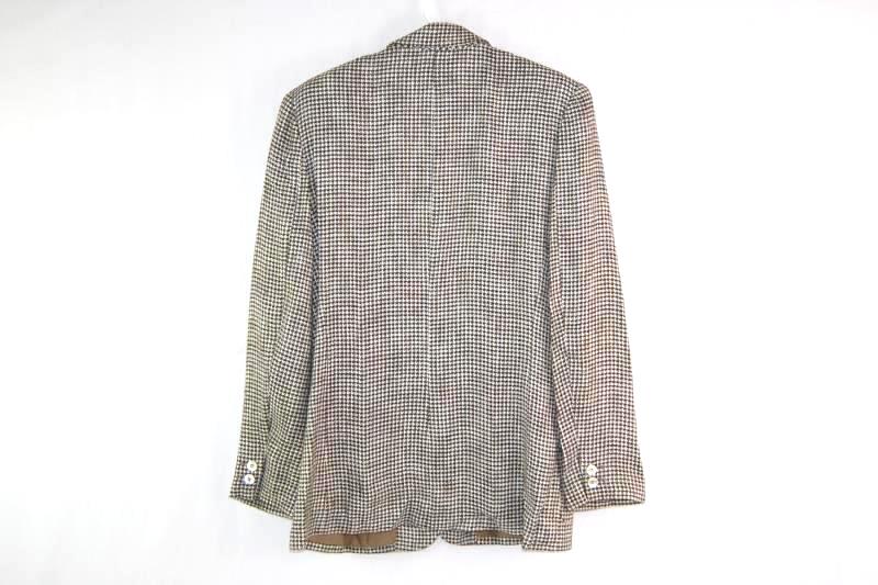 Vintage Liz Claiborne Women's Suit Jacket Size 10 Brown White Viscose Silk Blend