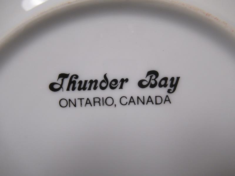 Thunder Bay Ontario Canada Collectors Plate Agimac Ceramics With Wood Stand