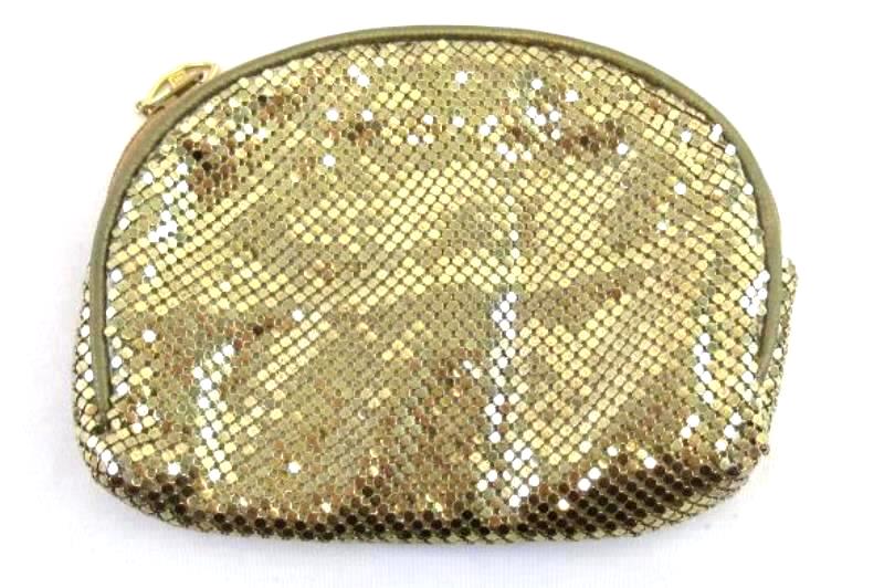 Vintage Women's Gold Metal Mesh Clutch Purse Evening Bag Made In China