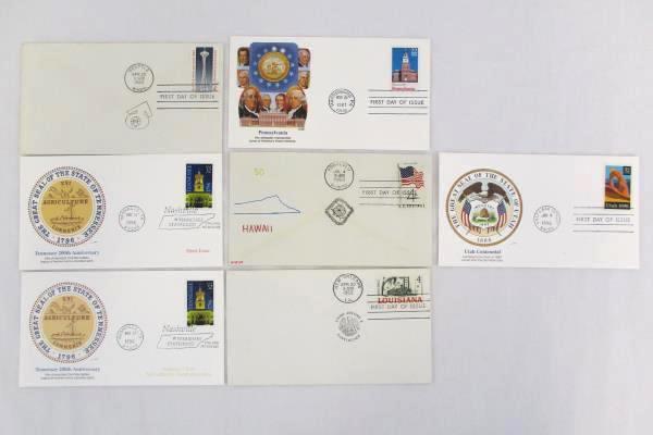 Mixed Lot US States FDC/FDI 1960 to 1996 Hawaii Tennessee Montana Washington