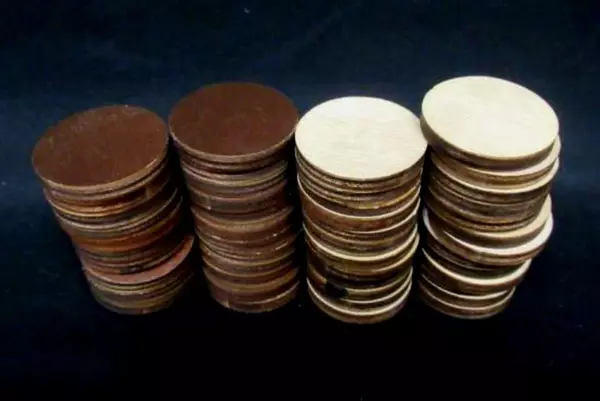 Refinery and Co Wood 4 In A Row Replacement Game Pieces Wooden Token Circles