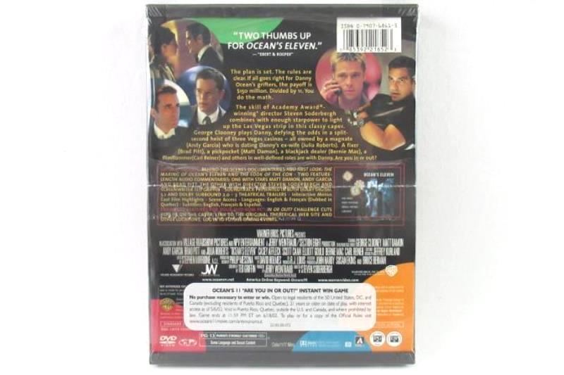 Ocean's Eleven Widescreen DVD Brad Pitt Clooney Matt Damon New Sealed