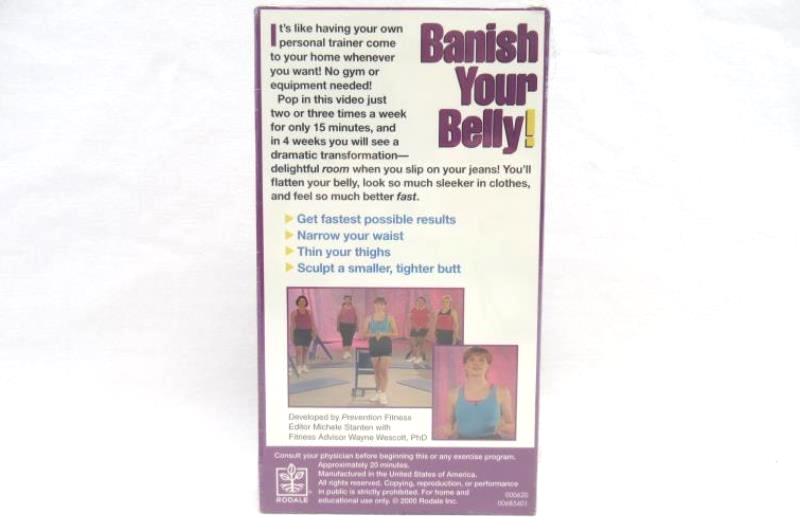 Prevention: Banish Your Belly! VHS 2000 Prevention Michele Stanten Sealed
