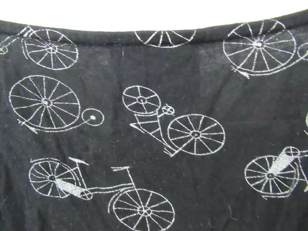 Lot of 2 Junior's Small Tops W5 Bicycle Print & Self Esteem Ruffle Black