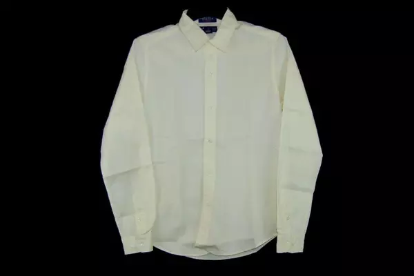 Kenneth Gordon Pinpoint Oxford Button Front Shirt Women's Size 8 Yellow