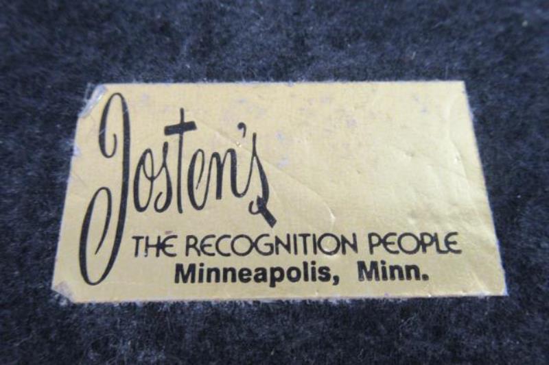 Vintage Josten's Rubbermaid Party Plan Star Award Wooden Trinket Box Round Lid