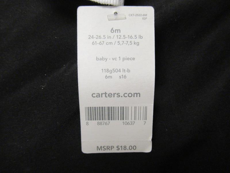 Lot of 2 Baby Girls Top Outfit Carters Little Me Button Front Cherry Romper