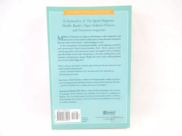 The Instinct to Heal Curing Depression, Anxiety, Stress David Servan-Schreiber