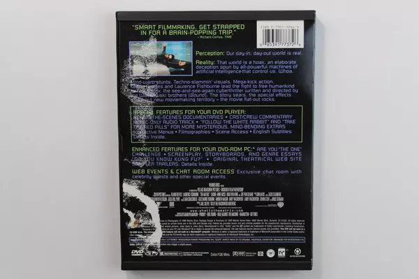 The Matrix DVD Keanu Reeves Laurence Fishburne Rated R 1999 