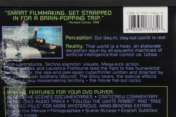 The Matrix DVD Keanu Reeves Laurence Fishburne Rated R 1999 