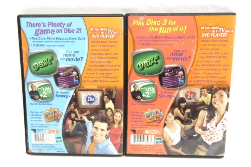Lot of 2 Shout About Movies DVDs Disc 2 3 Party Game Hasbro Parker Brothers