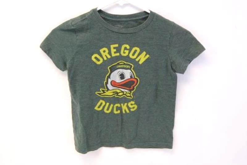 National Collegian UO Oregon Ducks Kid's Tee Shirt Size Small Green Graphic