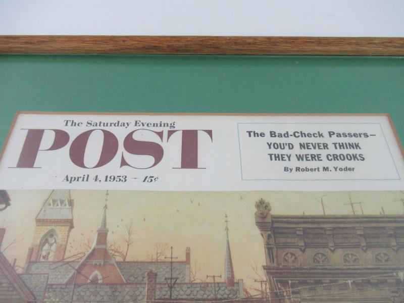 Framed Norman Rockwell Saturday Evening Post Cover April 4 1953