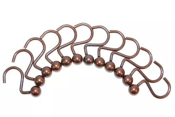 Lot of 3 Sets of Shower Curtain Hooks Silver Toned Chrome Bronze Toned