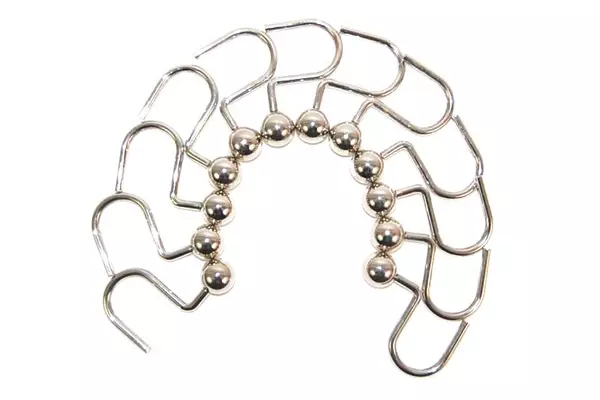 Lot of 3 Sets of Shower Curtain Hooks Silver Toned Chrome Bronze Toned