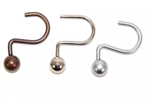 Lot of 3 Sets of Shower Curtain Hooks Silver Toned Chrome Bronze Toned